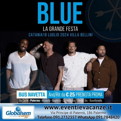 BUS per BLUE da Palermo in Concerto a Catania il 18 luglio 2024